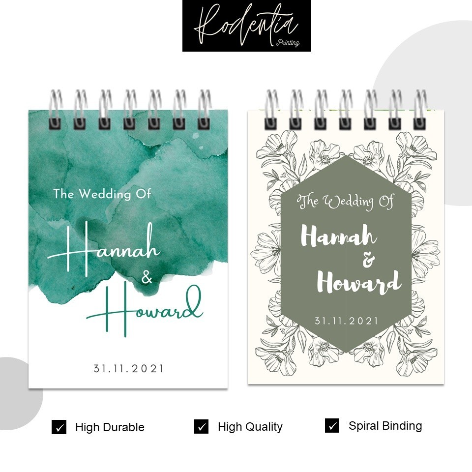 

Notes Buku Catatan Kecil Ukuran A7 Souvenir Pernikahan Khitan Seminar Ulang Tahun Custom Notebook