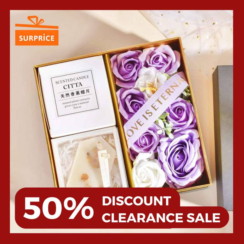 

[MEGA SALE] Surprice LEAN Gift Box Bunga + Lilin Aroma / Gift Box Spesial Lilin Aroma