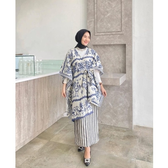 SETELAN BAJU WANITA BLUS ROK TENUN ETNIK TERBARU
