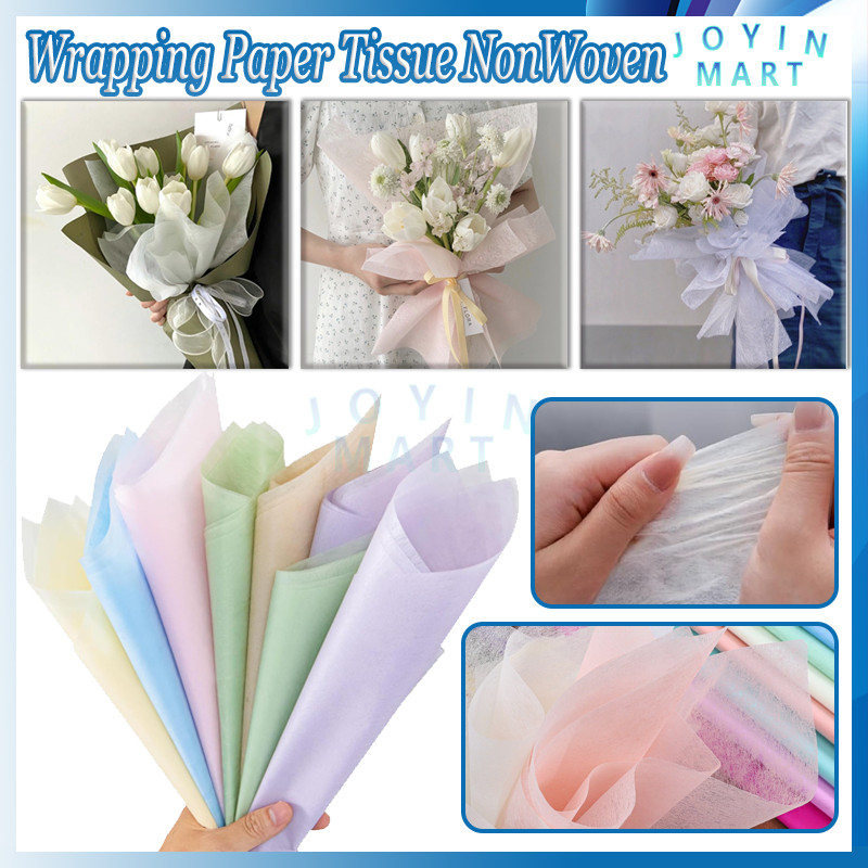

【29 Lembar】50x50CM Kertas Tissue Serat Pembungkus Bunga/Wrapping Paper Tissue Non Woven/Kertas Bunga Cotton