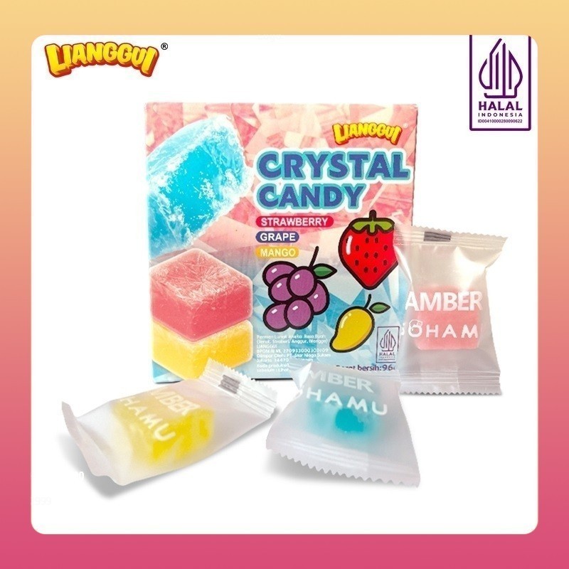 

[Makanan viral halal unik]LIANGGUI CRYSTAL CANDY Lianggui Rasa Leci PERMEN LUNAK ANEKA RASA STROBERI, MANGGA Permen Buah Candy Corno Permen Rasa Buah Mangga Jeruk & trawberry Permen Lunak
