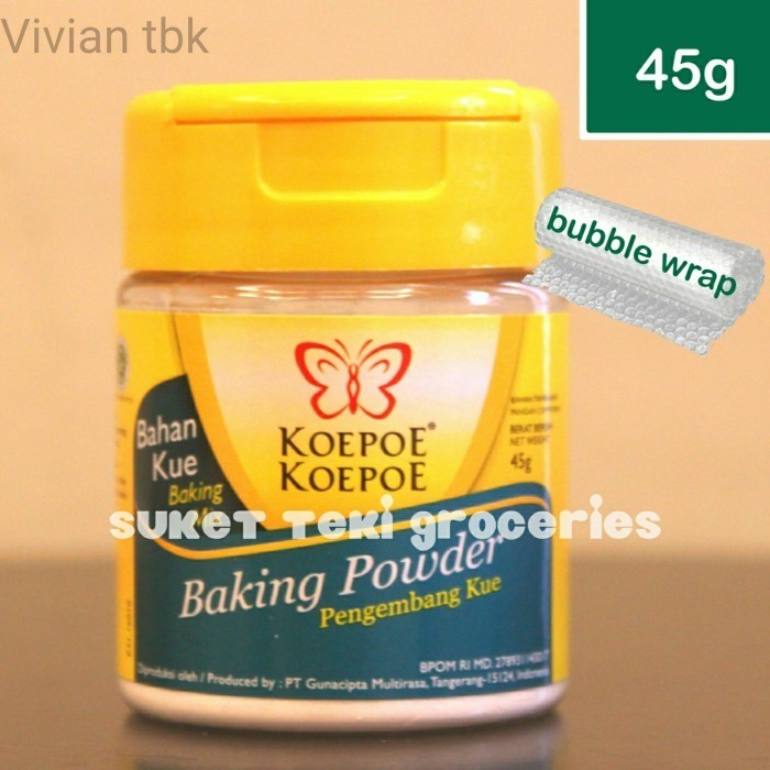 

vv (Grosir per 6pcs) Baking Powder Koepoe 45gr Pack Botol TERMURAH