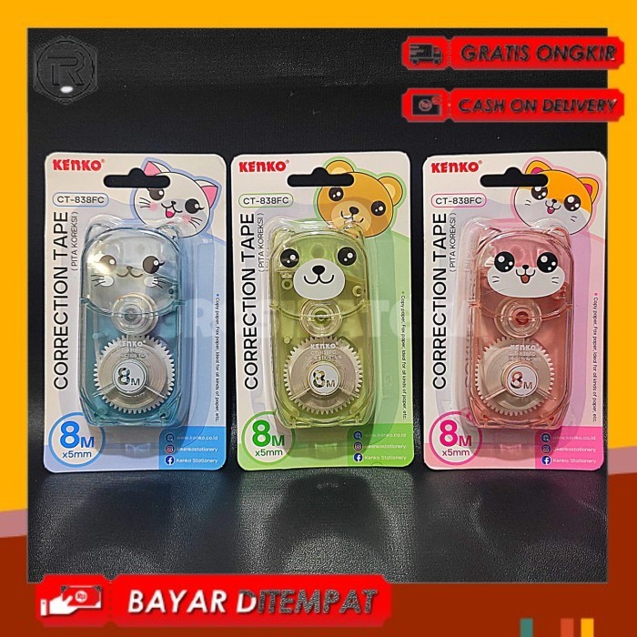 

TIPE X, TIPE X KERTAS, TIPE X PITA, CORRECTION TAPE CT 838FC KENKO