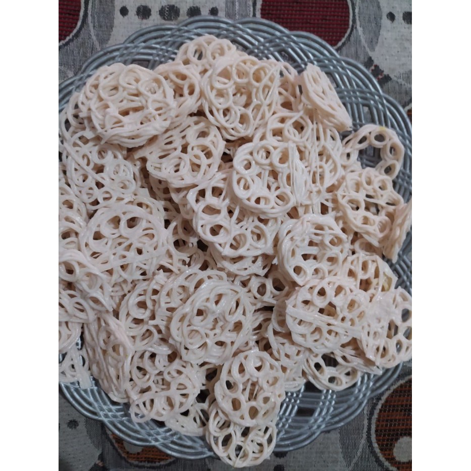 

zagoon KERUPUK MAWAR PUTIH MENTAH SUPER PREMIUM MAKANAN TRADISIONAL - mawar putih