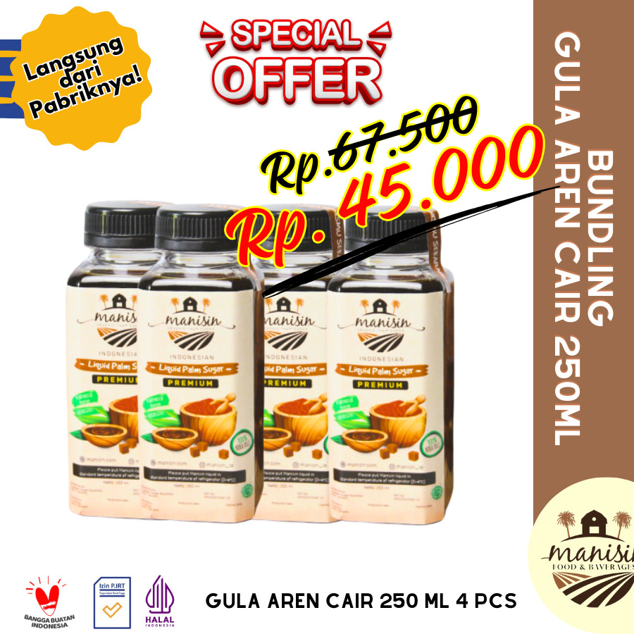 

Promo Bundling - Manisin Gula Aren Cair Premium 250ml CRN GROUP