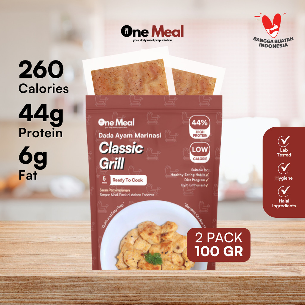 

One Meal Lauk Dada Ayam 44g Protein | Classic Grill | Makanan Sehat dan Diet (Ready to Cook)