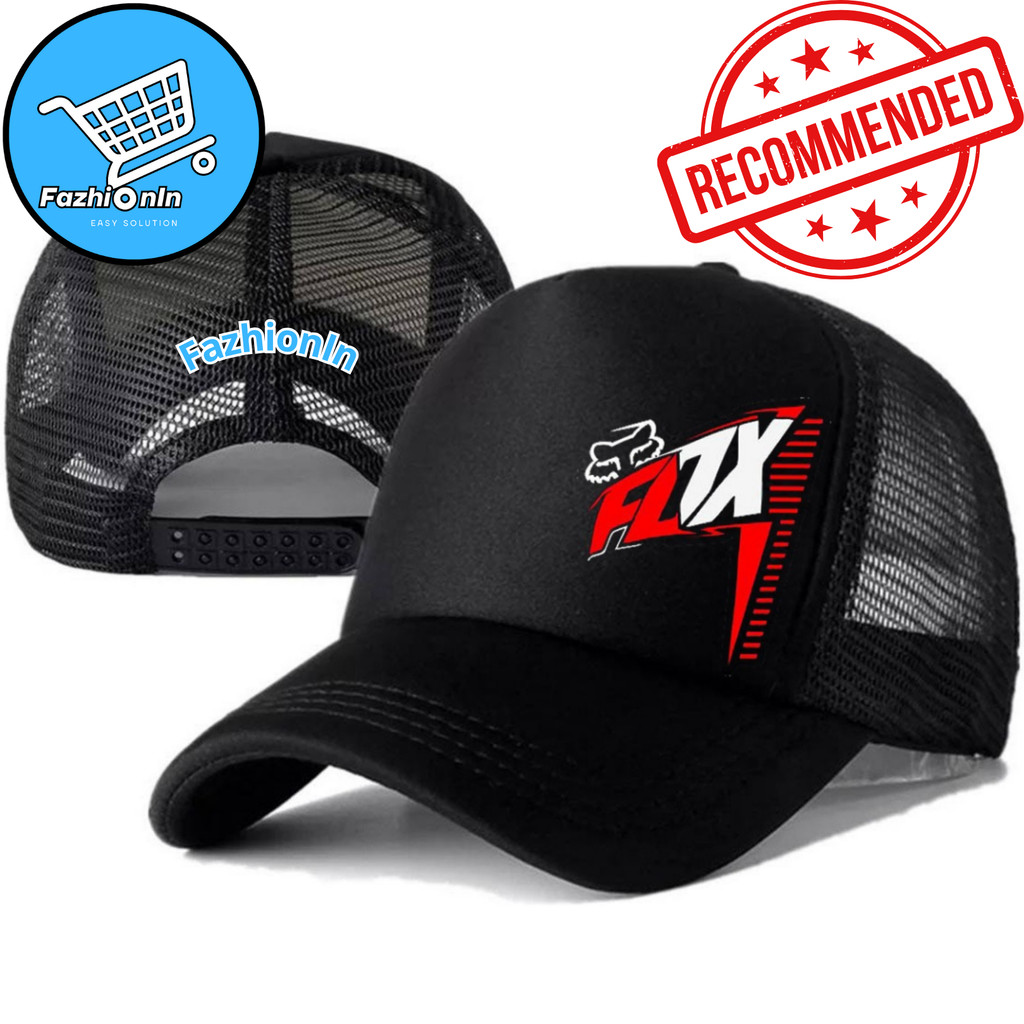FazhiionIn Topi Trucker FOX - Topi Distro FOX Logo - Topi FOX Premium - Topi Pria Dewasa - Topi Pria