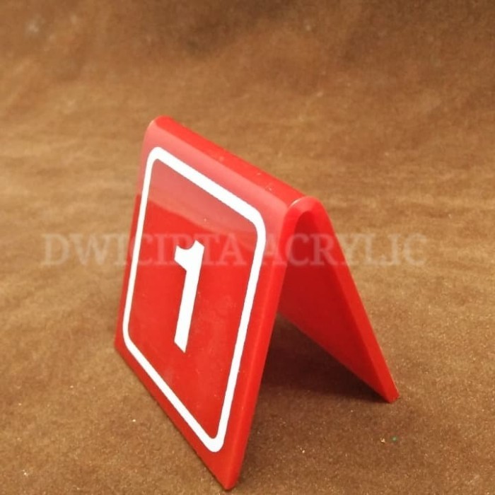 

Acrylic Nomer Meja 1-30 Merah