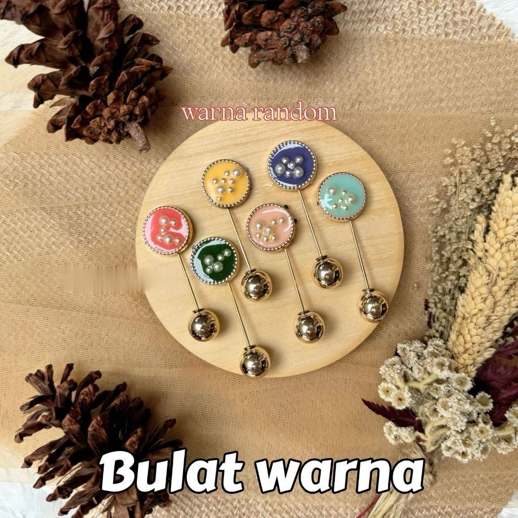 Bros Tuspin Pin Peniti Premium untuk Hijab Jilbab Kerudung Ala Korea Bentuk Karakter Mutiara Bunga K