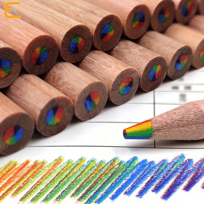 

Eeghrerr Pensil Pelangi Inti Multi Warna Pensil Warna Gradien Pensil Pensil Kreatif Alat Tulis
