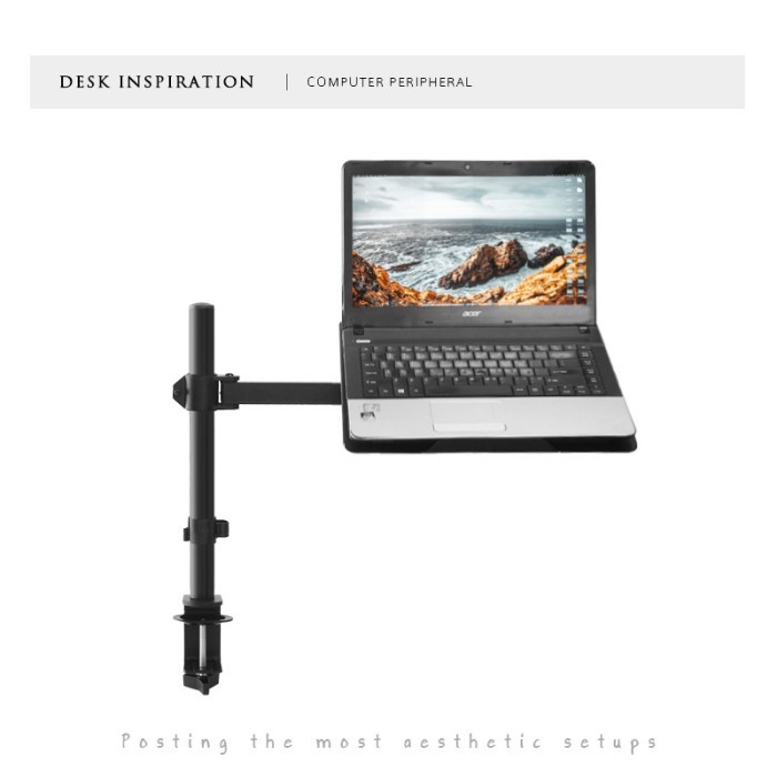 Bracket Monitor Dual Arm Monitor & Laptop Stand AFW - B01 - Tray Laptop