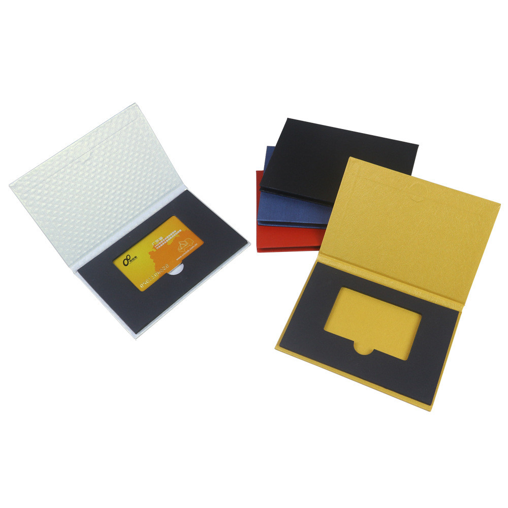 

1 Piece Luxury Thick Cardboard Gift Packaging Metal Business Membership Access Control Credit Card Box with Magnetic Attraction