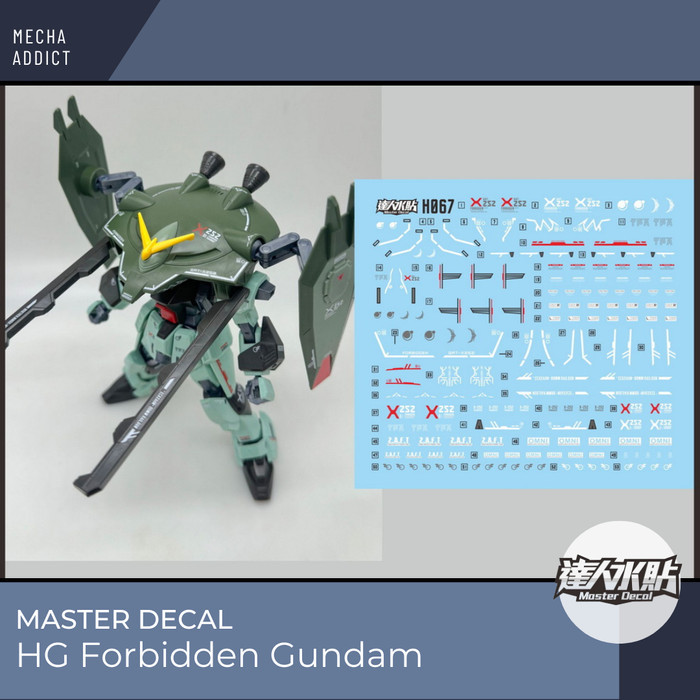 Water Slide Decal HG Forbidden Gundam by Master Decal