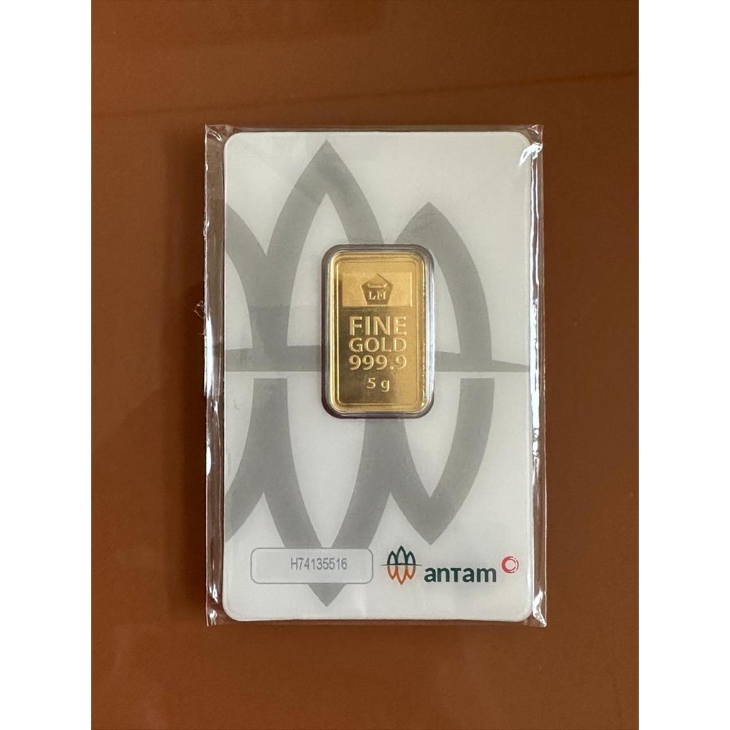 Emas Logam Mulia Batangan 5 Gram 24 Karat ANTAM Asli SNI
