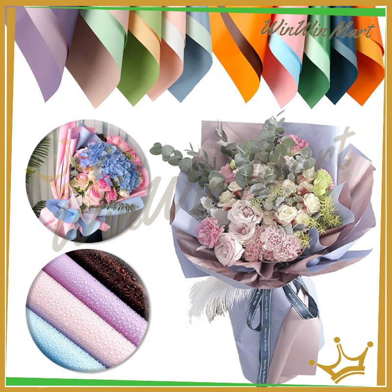

[20 LEMBAR] Flower Wrapping Bi Color Cellophane/ Duo Warna Kertas Bunga/Flower Wrapping Cellophane Paper Bi Color