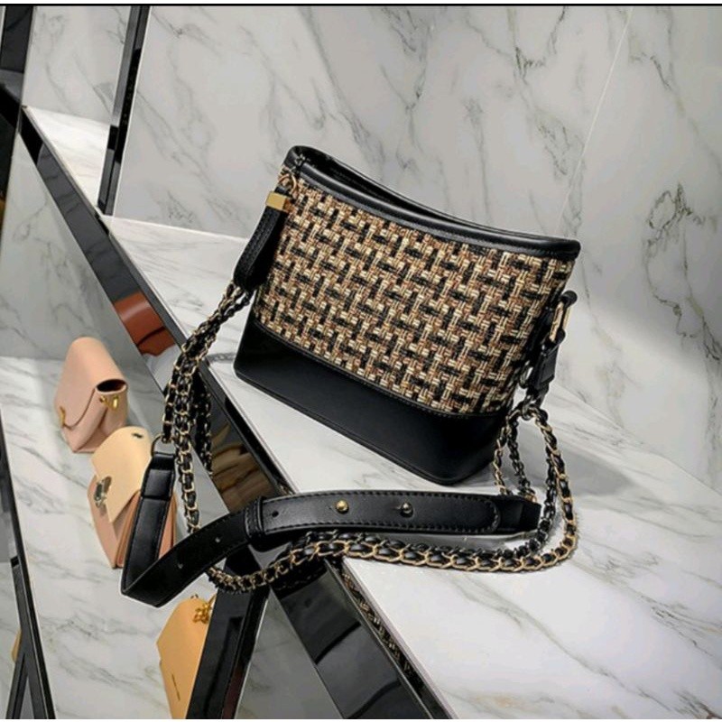 Tas Selempang Wanita Gabrielle Bag Mix Tali Rantai Fashion Import Sling Bag Kekinian Berkualitas Zar