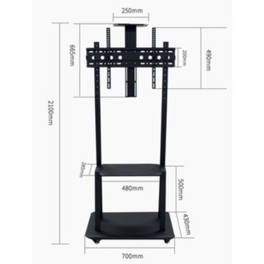 Backet Standing TV 32-85 inch Mobil Vertikal Universal Tv Stand  - 32-85 Inch