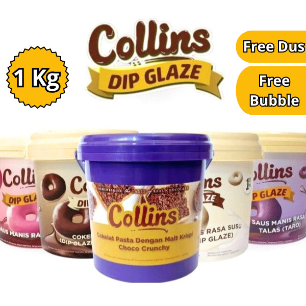 

Collins Choco Crunchy 1 kg / Collins Dip Glaze / Collins Coklat / Collins Strawberry Susu Tiramisu Green Tea Taro 1 Kg