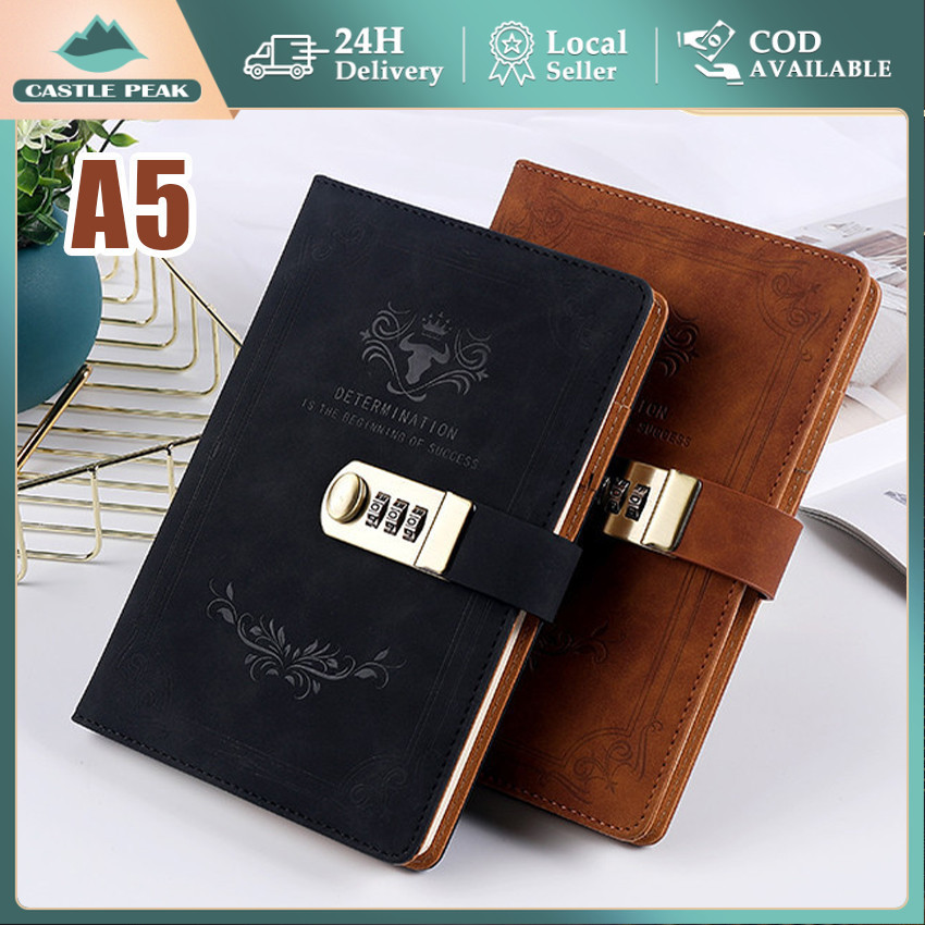 

Buku Catatan Harian Notebook Cover Kulit Kunci Password A5 Dapat di kunci Buku Catatan Kantor Bisnis Harian Kuliah Jurnal aesthetic
