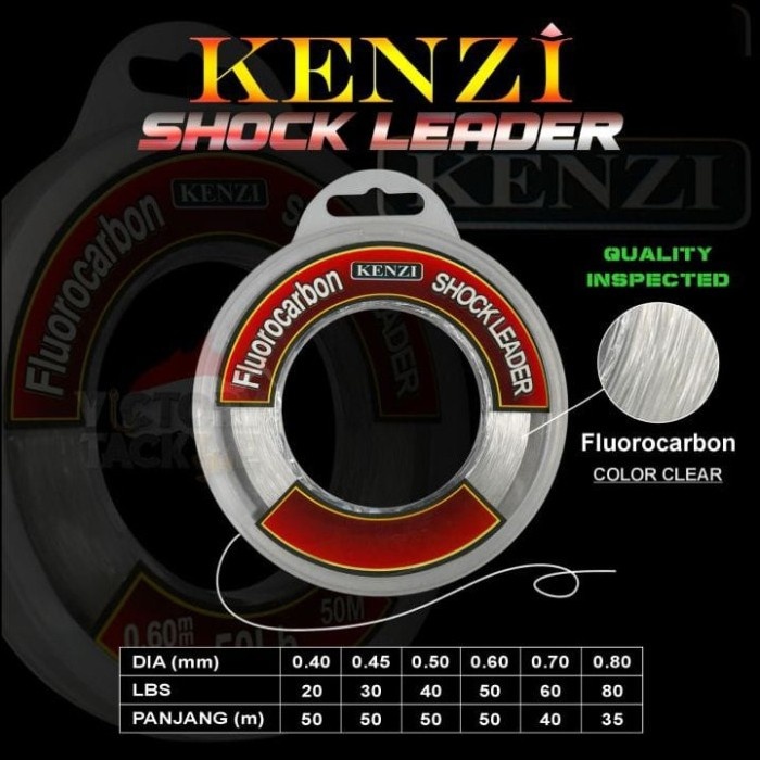 SENAR KENZI FLUOROCARBON SHOCK LEADER 0.50 MM 40 LB 50 M