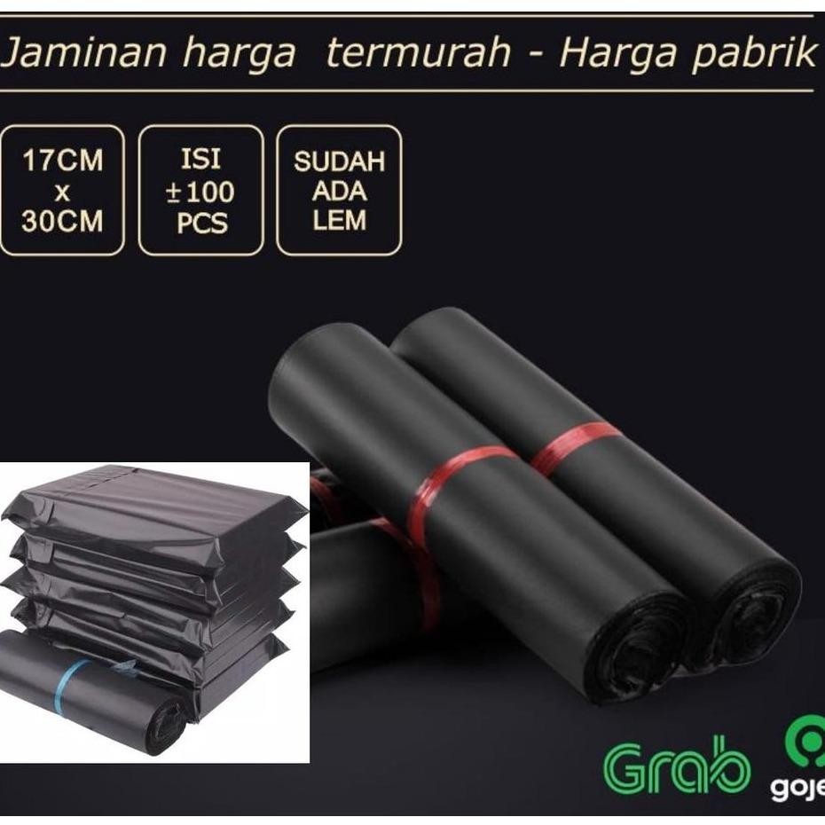 

Plastik Polymailer Hitam 17cm X 30cm | Plastik Packing 17X30