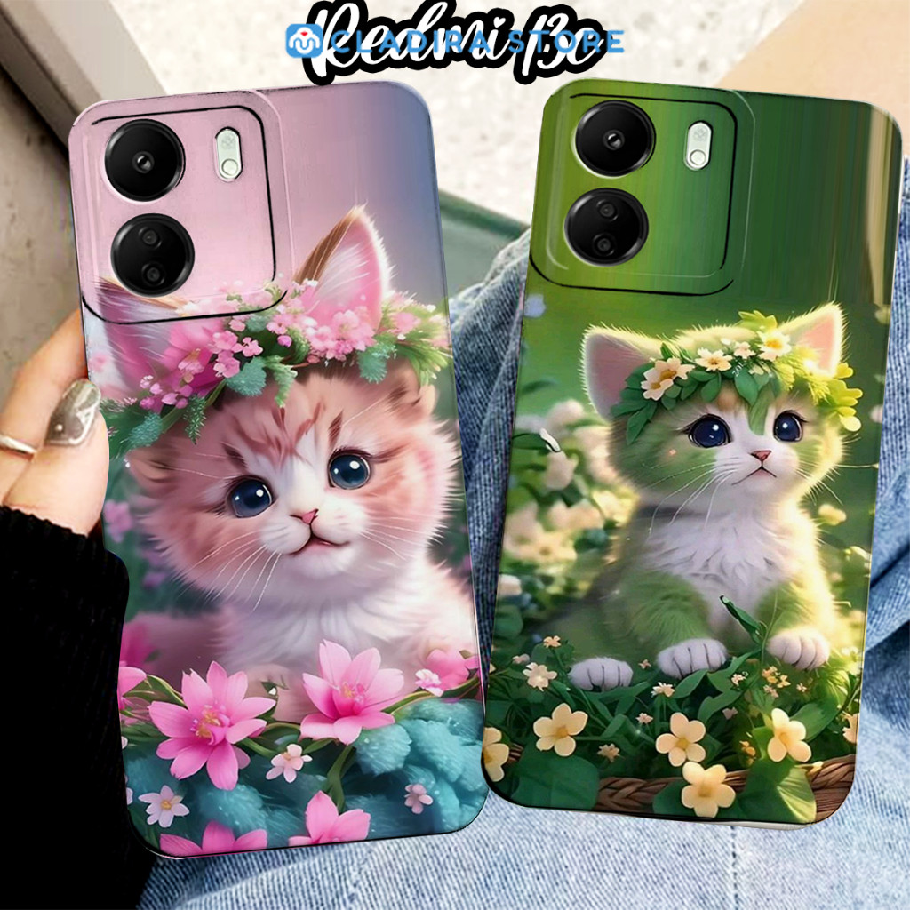 Cladira Store Softcase REDMI 13C/POCO C65 Motif KUCING LUCU - Case Terbaru - Case Redmi 13c - Case R