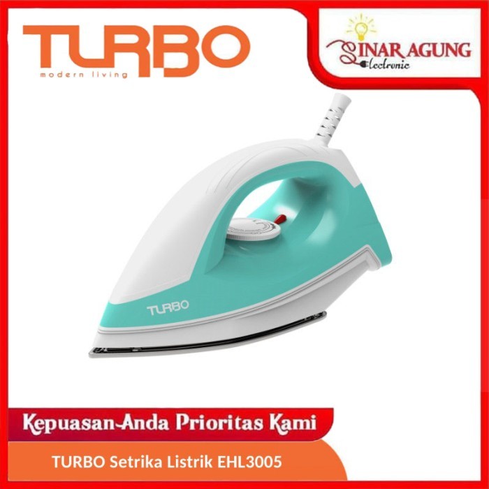 TURBO SETRIKA LISTRIK 380W EHL3005 / EHL-3005 / EHL 3005 - 100% ORI - Merah