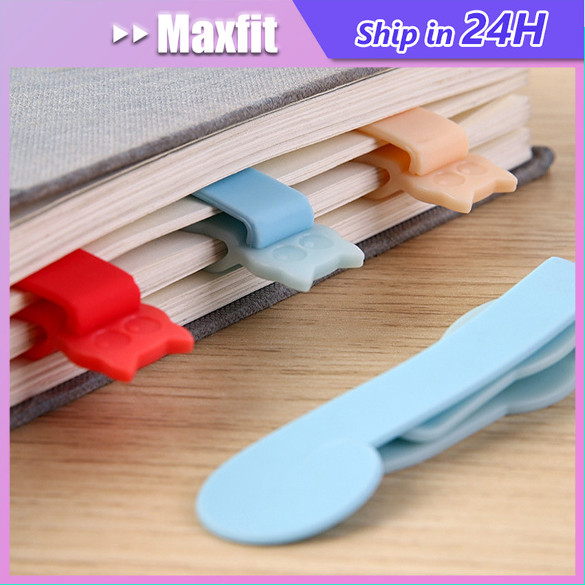 

Silicone Bookmark Clip Binder Divider - Pembatas Buku Penanda Buku - Student Colorful Notebook Reader Page Sorting Page Clip Stationery