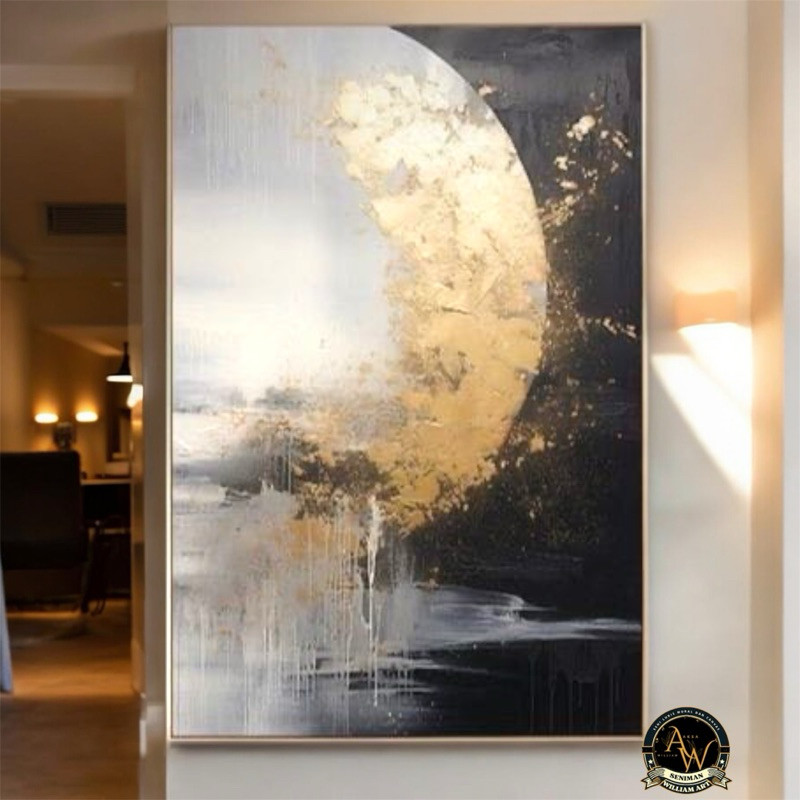 

lukisan dingding abstrak modern art aesthetic