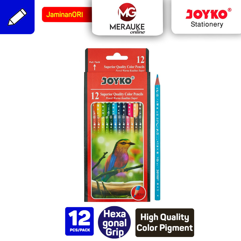 

Pensil Gambar JOYKO Hexagonal CP-105 12 Warna