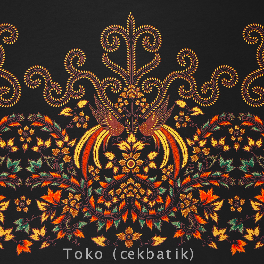 kain batik - Motif Batik Klasik Burung Sogan V2