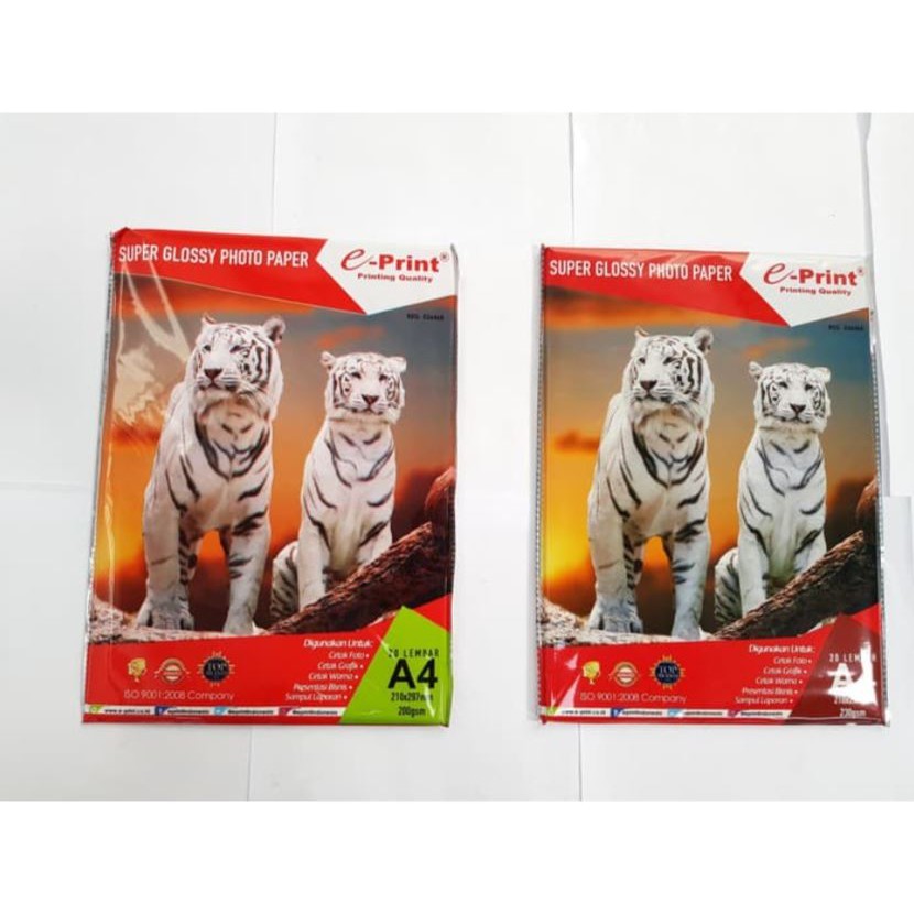 

E-Print Kertas Photo Paper Super Glossy Uk. A4 ( 230 gsm )