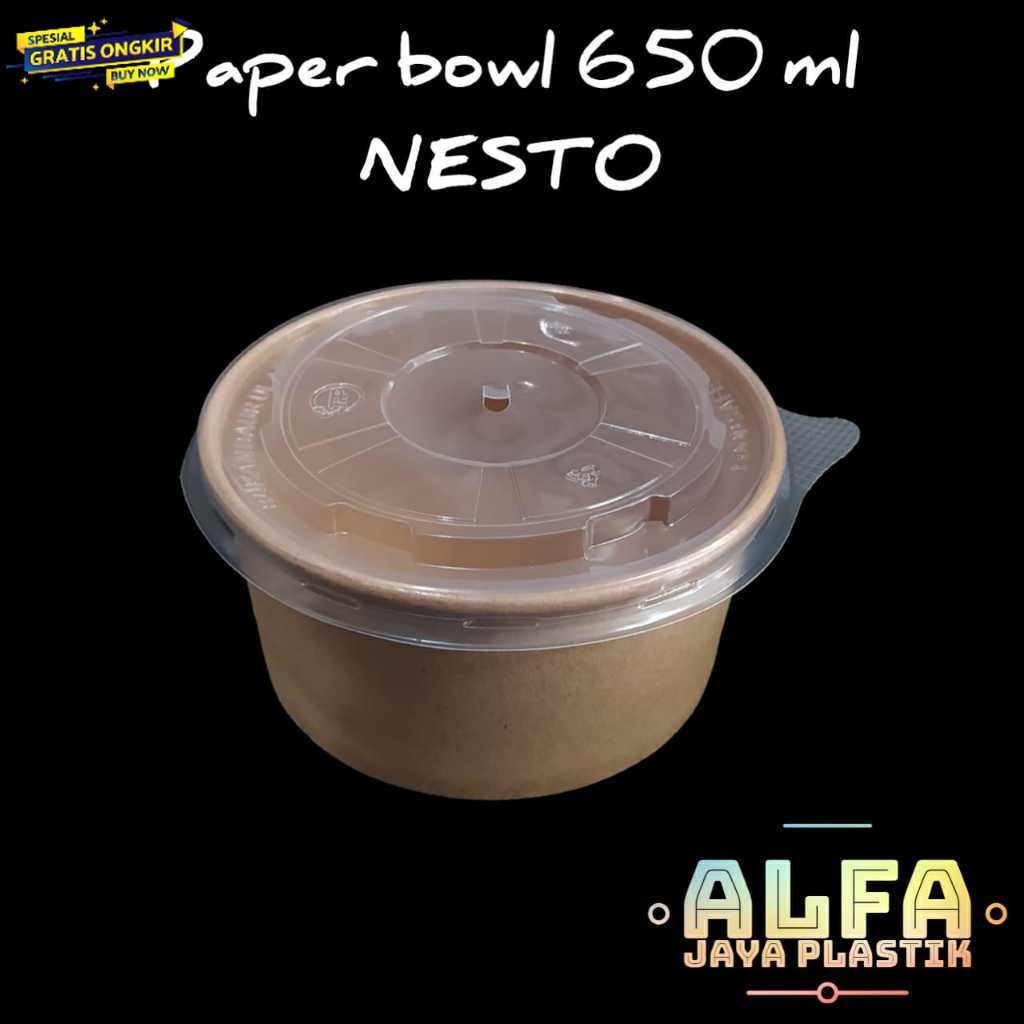 Paper Bowl 650ml / NESTO / Paper Rice Bowl Kraft