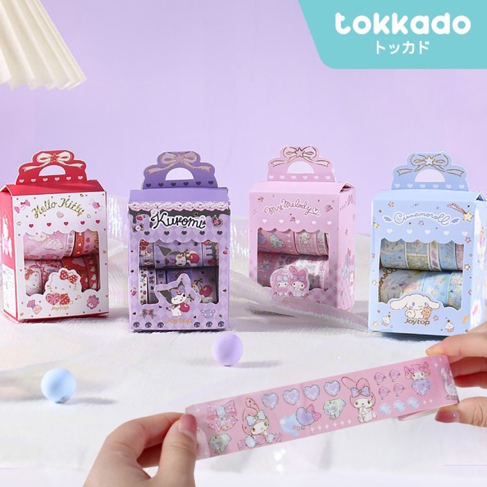 

TOKKADO Sanrio Timmi Tape 10in1 Selotip Sellotape Isolasi Original Lucu Premium Glitter Doff Mate