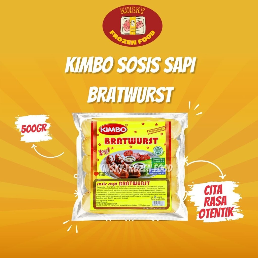 

KIMBO SOSIS SAPI BRATWURST 500GR