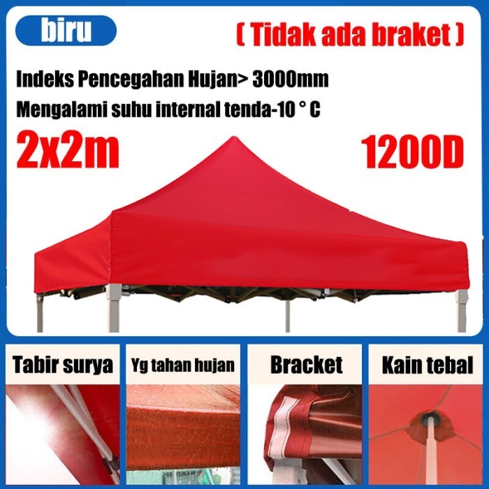 Dubo Tenda Jualan Tenda Outdoor Tenda Bazar 3x3, 2x3 2×2 Bazar Tenda gazebo Otomatis Tenda Lipat - 2