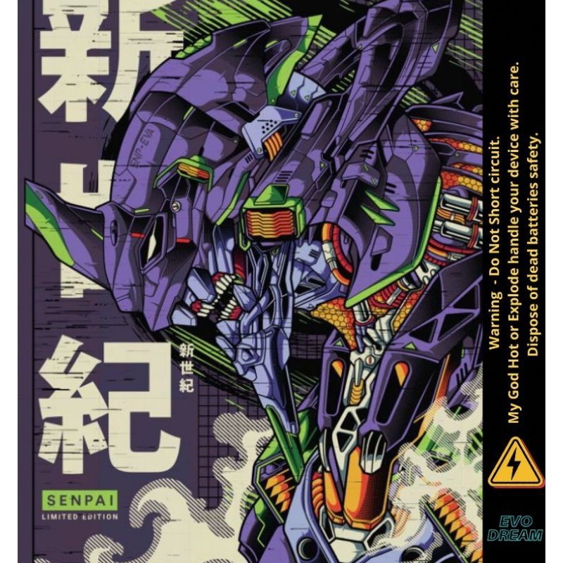 

Stiker Skin Wrap Baterai 18650 Original Motif Gundam Anti Gores Hiasan