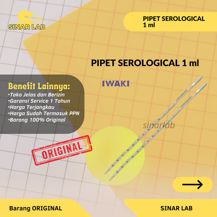 Measuring Pipette / Pipet Ukur/ Serological Pipette 1ML IWAKI
