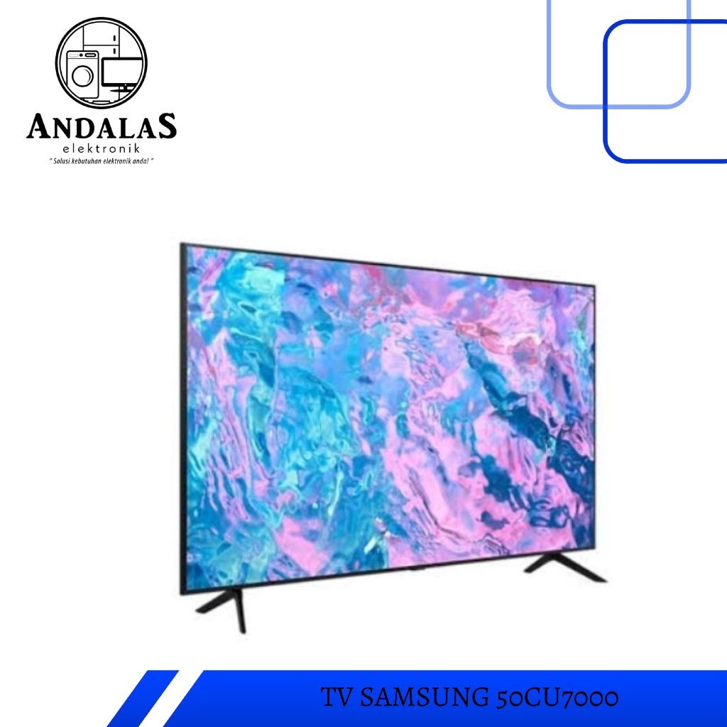 Samsung Smart TV 50 inch Crystal UHD CU7000 dengan Crystal Processor 4K - UA50CU7000KXXD 50CU7000