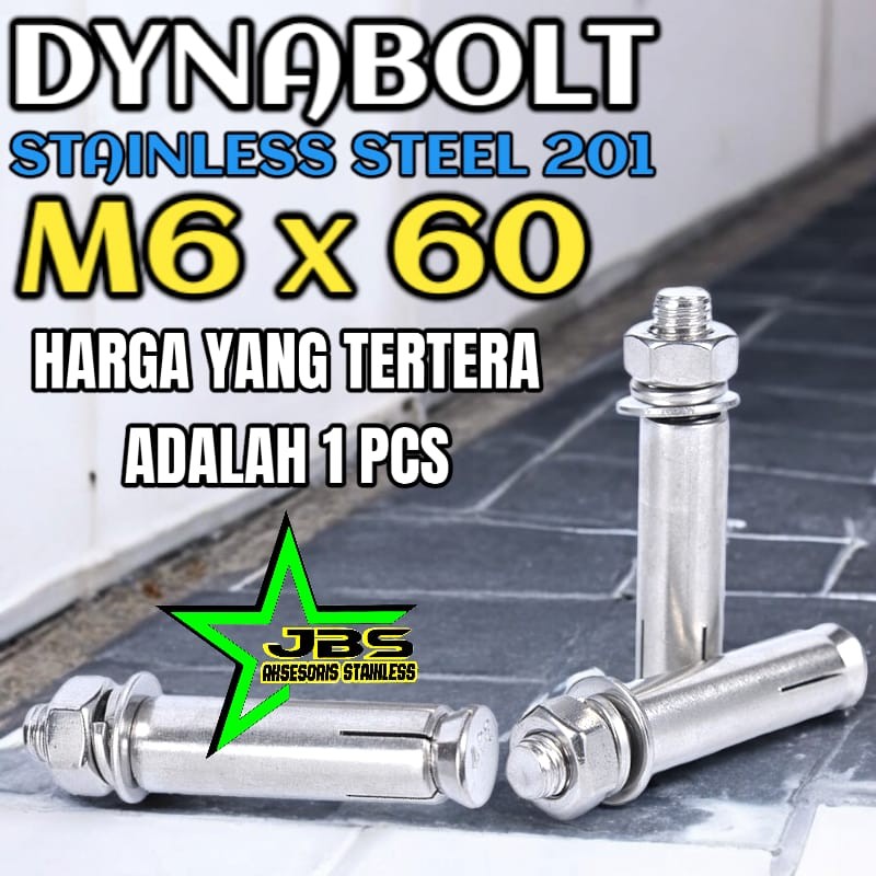 DYNABOLT SS 201 M6×60 - DINABOLT - ANCHOR BOLT STAINLESS