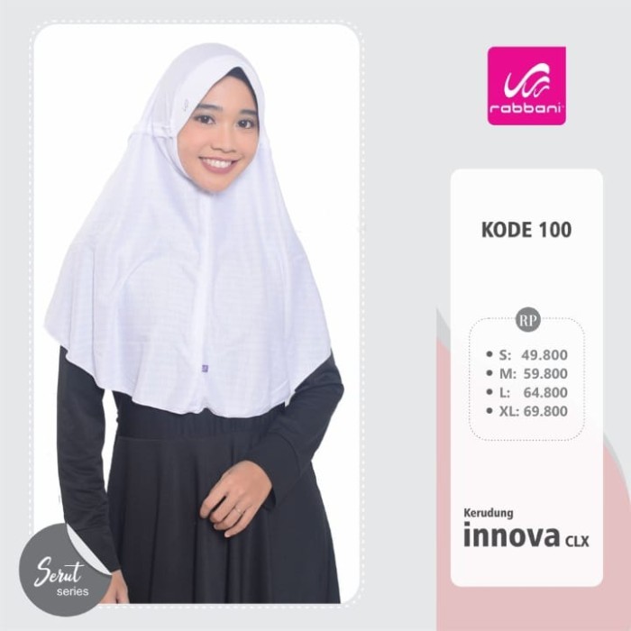 ✨TERLARIS✨ -Rabbani Kerudung Innova CLX jilbab Instant - Hitam, S