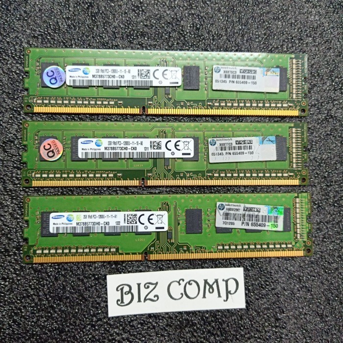 SAMSUNG 2GB 1RX8 PC3 12800U MEMORY RAM PC DDR3 1600Mhz SNC Nengrabbit