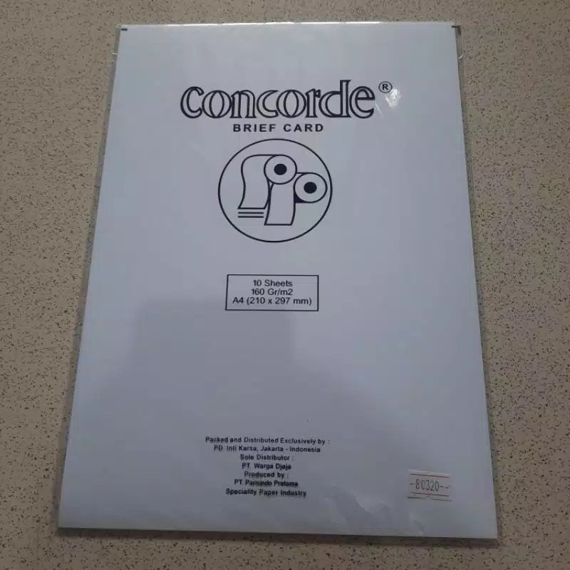 

Kertas Concorde 160 gr (10 Lembar)