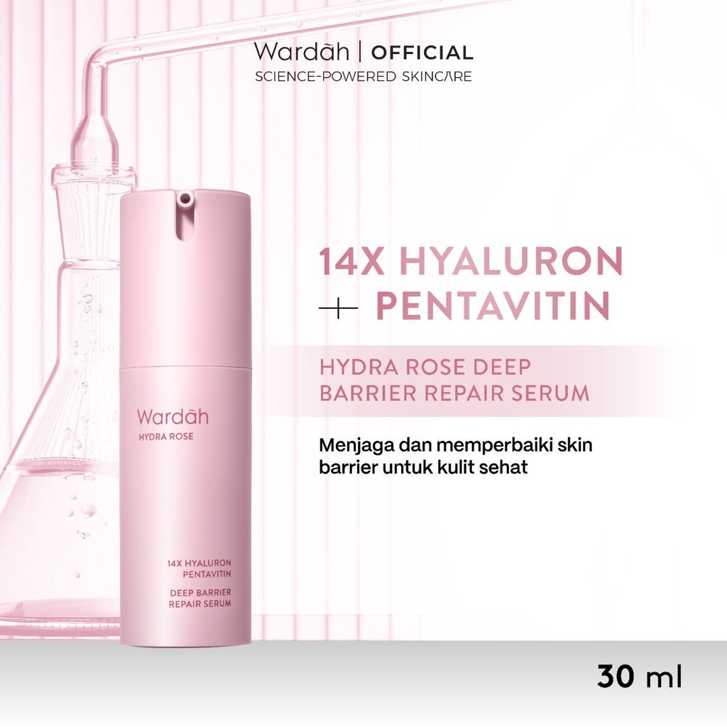 WARDAH Hydra Rose 14X Hyaluronic Pentavitin Deep Barrier Repair Serum 30 ml - Serum dengan Allantoin