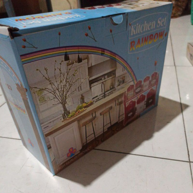 Unik Kitchen Set Rainbow Tempat Bumbu / Arena Prabot