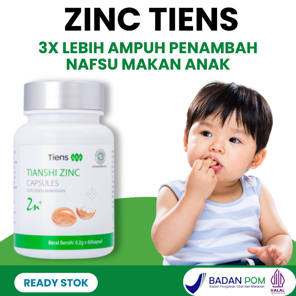 Zinc Tiens Vitamin Penambah Nafsu Makan anak Penggemuk badan anak Multivitamin anak