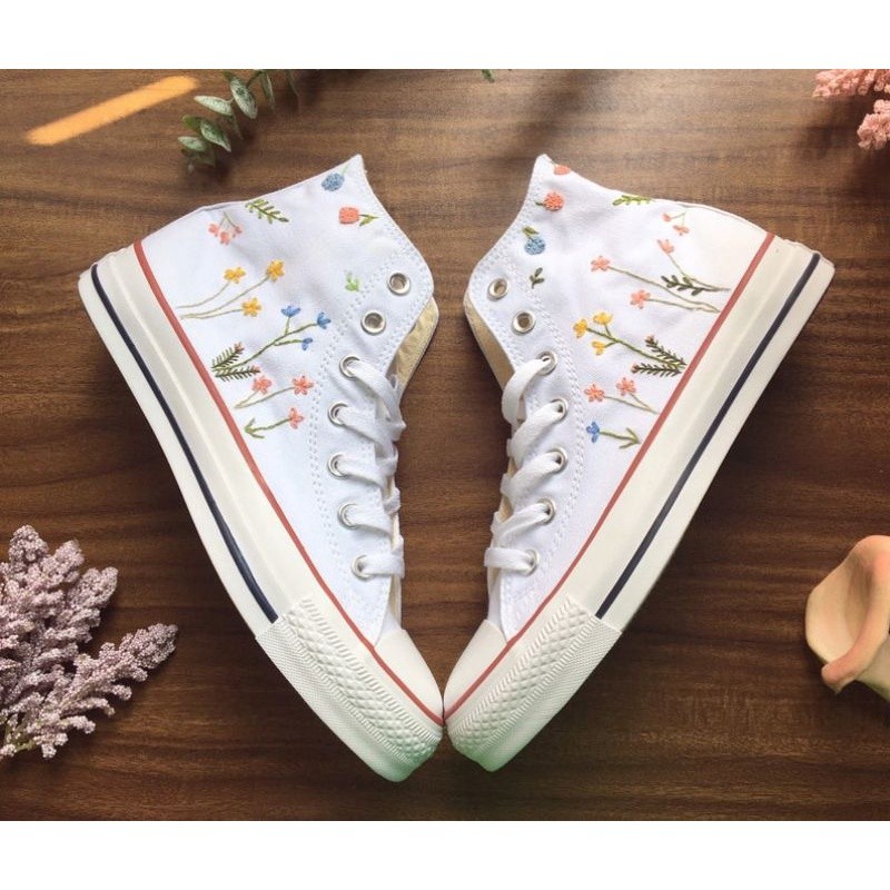 PB - Converse sulam bunga Embroidery unik