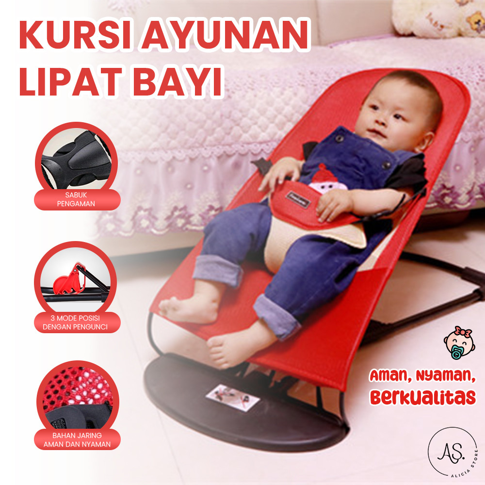 AS Kursi Ayunan Bayi Lipat Bayi Bouncer Tempat Tidur Bayi Goyang