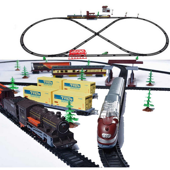 Vincent Sepur Miniatur Simulasi Kereta Api Lintasan Rel Mainan Edukasi Anak