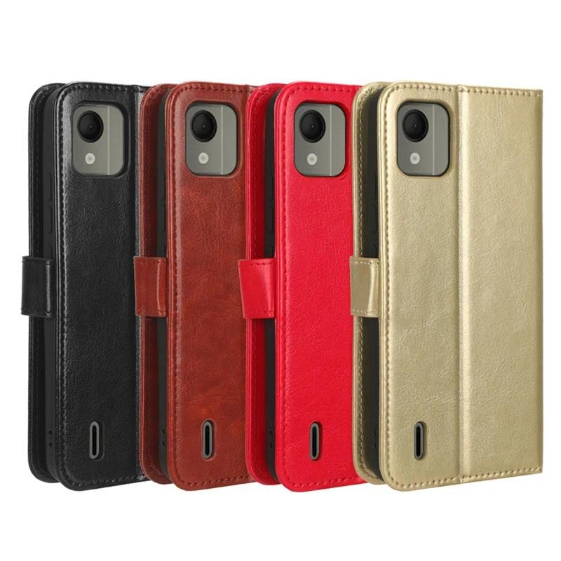 Flip Casing Nokia C110 4G Case Luxury Luxury calf leather material Leather Cover Skin PU Suitable fo